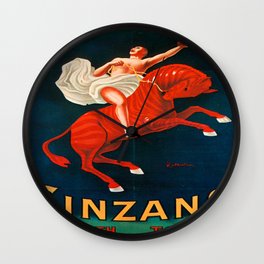 Vintage poster - Cinzano Vermouth Torino Wall Clock