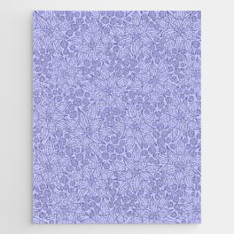 Periwinkle Purple Blue Floral Print Jigsaw Puzzle