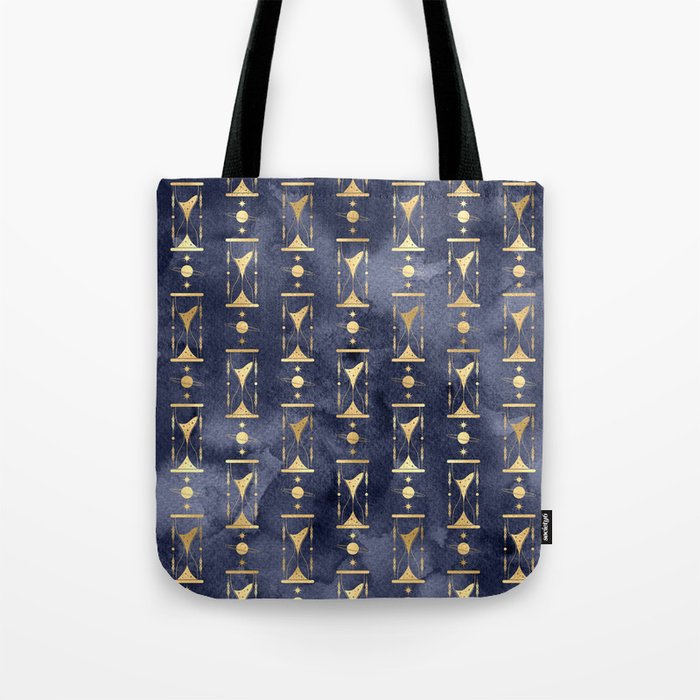magick gold moon celestial pattern Tote Bag