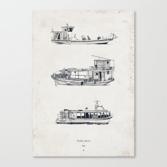 Tigre Delta: Ships Part One Canvas Print