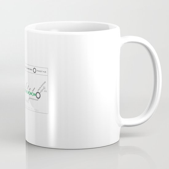 Twin Cities METRO Green Line Map Mug