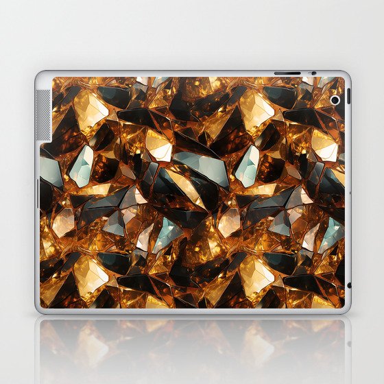 Gold and black gemstones Laptop & iPad Skin
