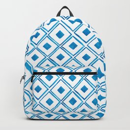 Blue Hand-painted Watercolor Pattern Backpack