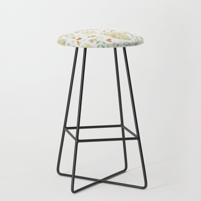 Dried Leaves Bouquet  Bar Stool