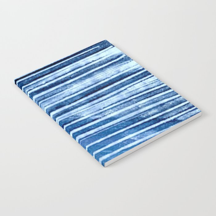 Modern Pinstripe 1 - Blazing Blue Notebook