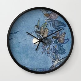 “Elves” Fairy Tale Art by Edmund Dulac Wall Clock