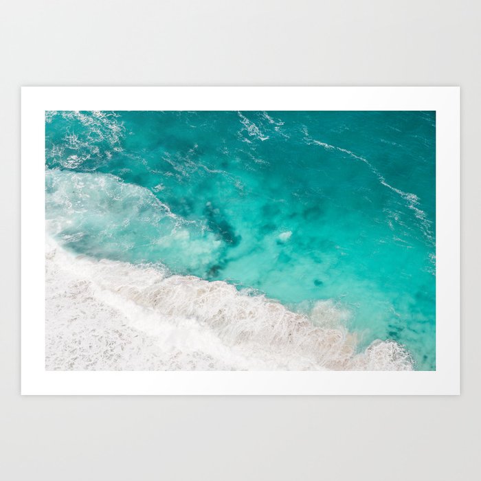 Clear blue ocean water || Cape Point South Africa || Travel Photography Art Print