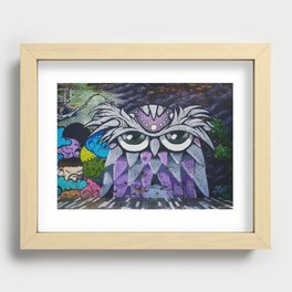 Purple Owl Recessed Framed Print