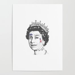 Tattoo Queen | Queen Elizabeth II Poster
