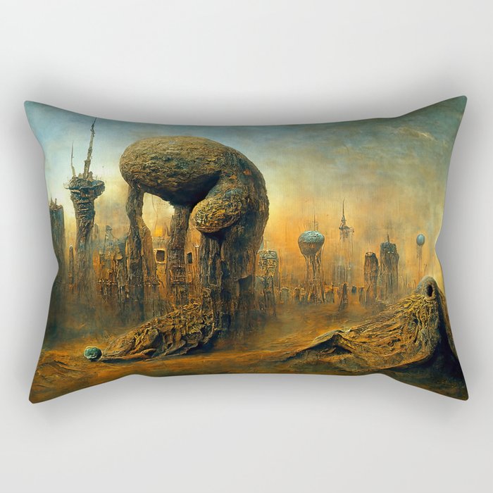 Alien City Rectangular Pillow