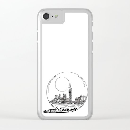 London in a glass ball Clear iPhone Case