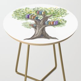 The tree of knowledge with books Side Table