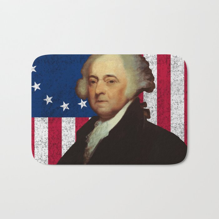 John Adams and The American Flag Bath Mat