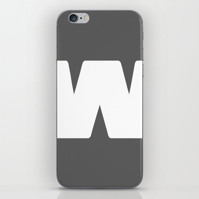 w (White & Grey Letter) iPhone Skin