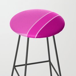 Pink Sunset - Minimalistic Sunset Colorful Retro Geometric Design Art Pattern Bar Stool