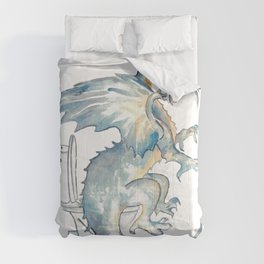 Dragon toilet Painting Wall Poster Watercolor Comforter