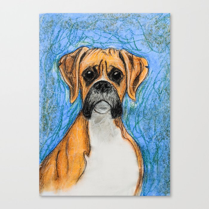 Fawn Boxer Shy and Sweet Canvas Print