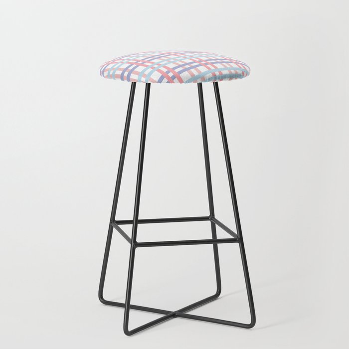 Woven - Pink and Blue Bar Stool