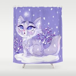 First snow of the Winter Shower Curtain