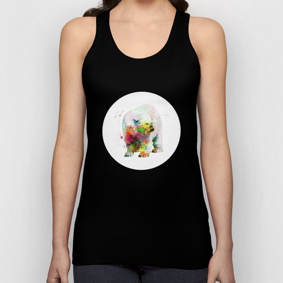 Bear painting Unisex Tank Top