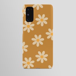 Mid Century Abstract Minimal Floral Pattern- Cookies And Cream and Chinese Bronze Android Case