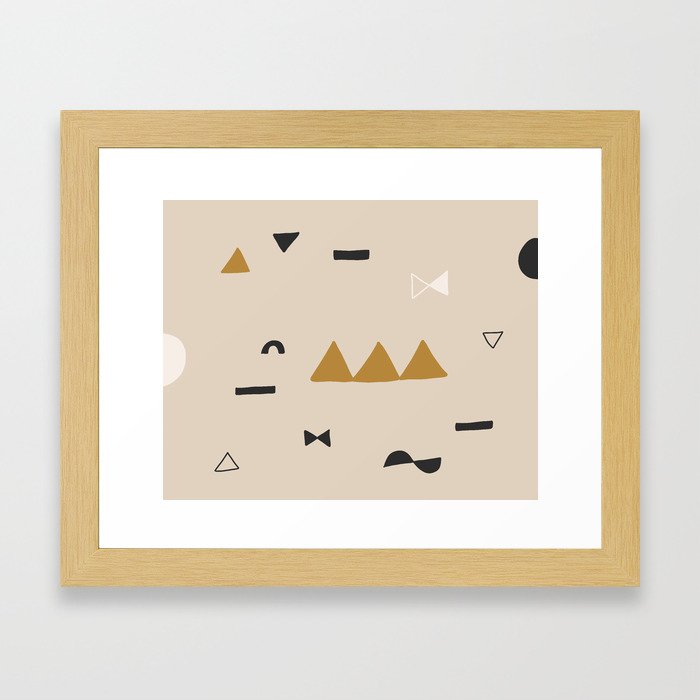 desertscape – neutral Framed Art Print