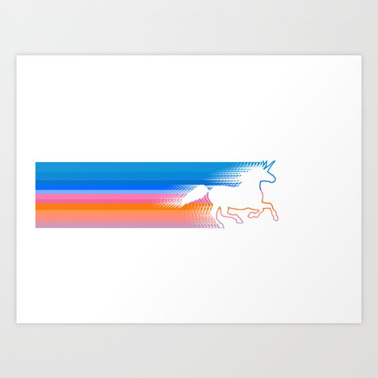Unicorn Run Art Print