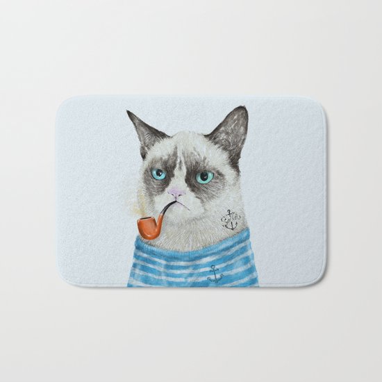 Sailor Cat I Bath Mat