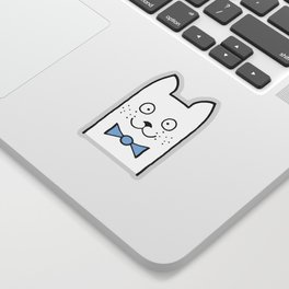 Excited Cat Takes on the Night Out. Sticker