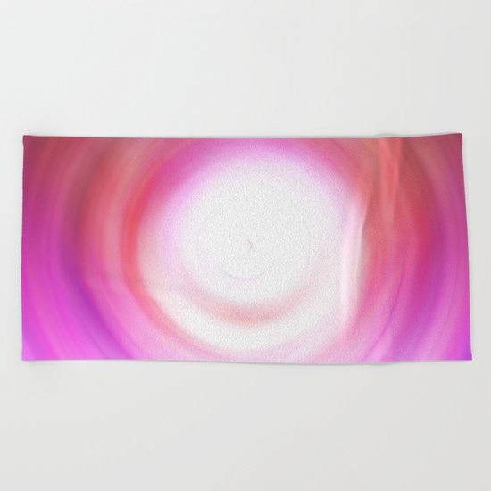 Purple and White Swirl Beach Towel
