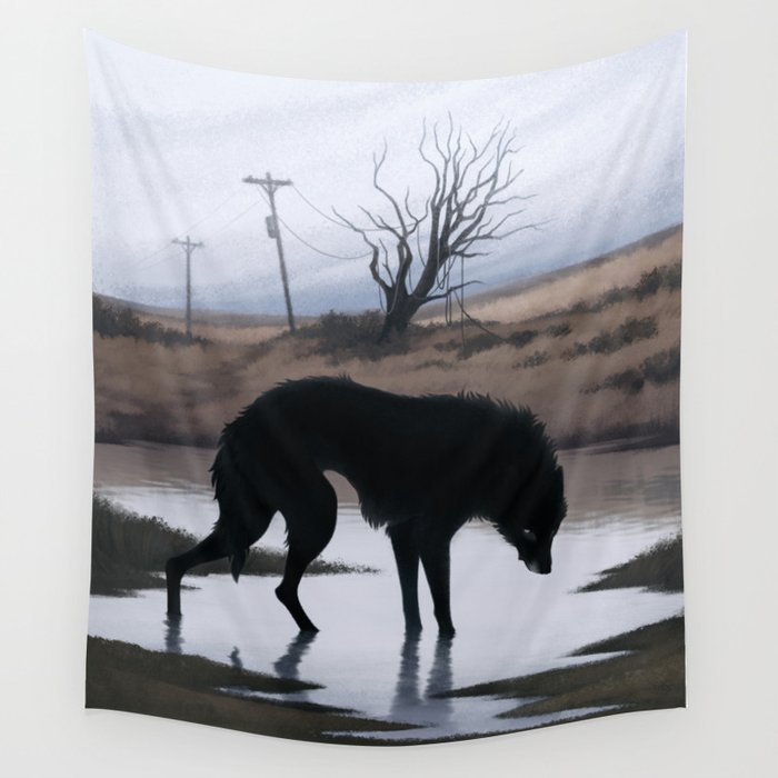 Sign of the Wolf Wall Tapestry by dappermouth Society6
