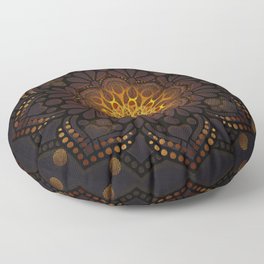 "Warm light Moroccan lantern Mandala" Floor Pillow