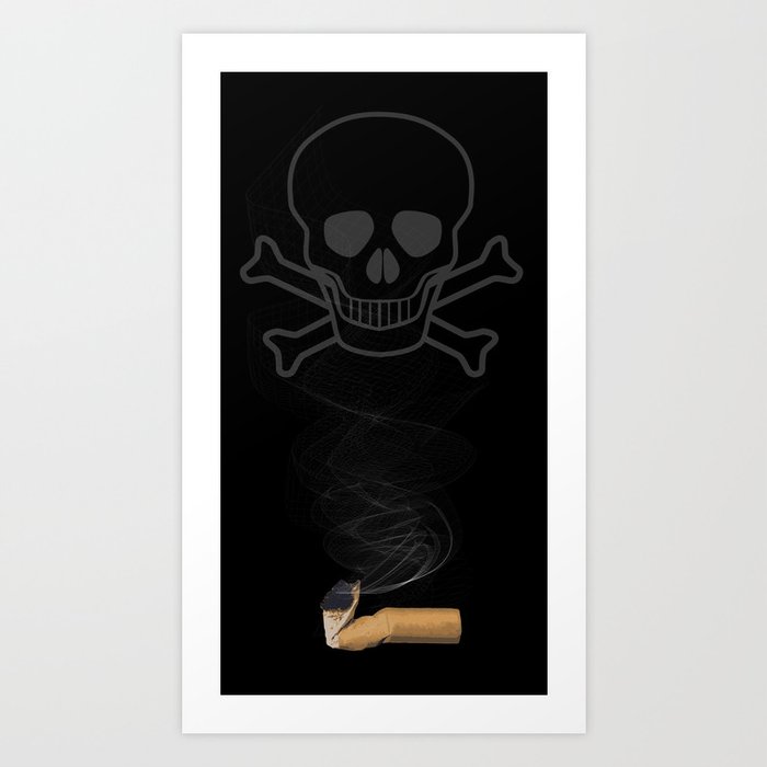 Smoking Kills Cigarette Art Print