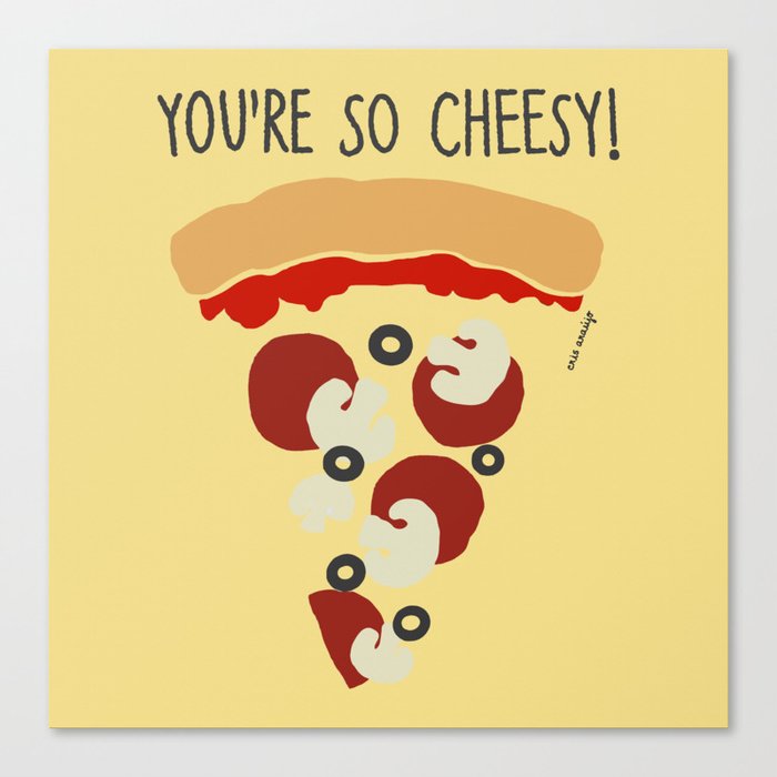 Cheesy Pizza Canvas Print