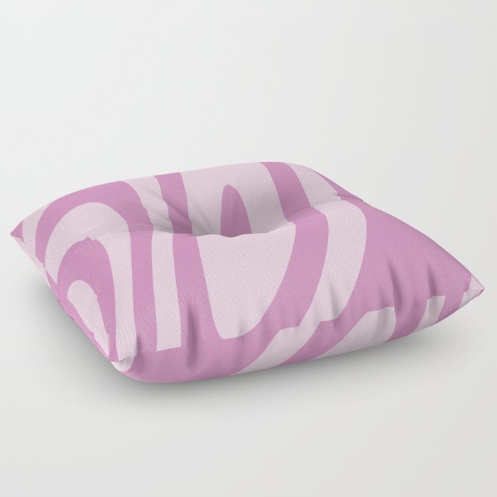 Pink and Violet Zebra Liquid Stripes Design Floor Pillow