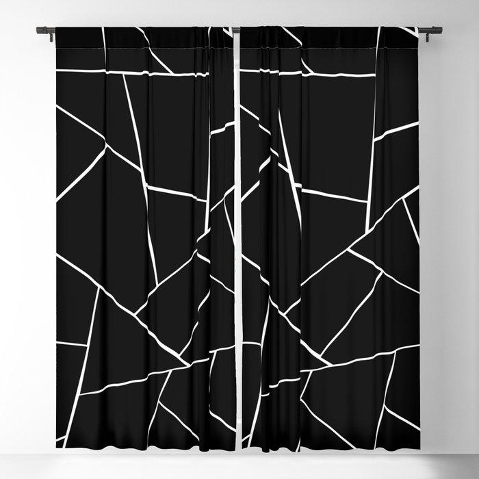 Black White Geometric Glam #2 #geo #decor #art #society6 Blackout Curtain