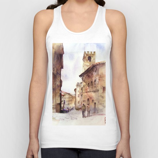 Italy oldtown Arezzo Unisex Tank Top