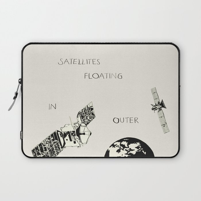 satellites floating in outer space Laptop Sleeve