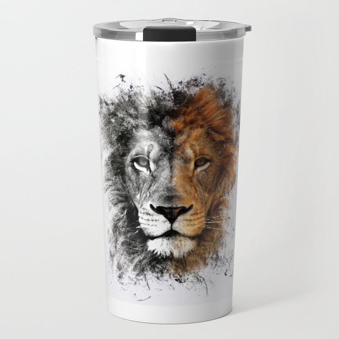 Two Face Lion  Travel Mug