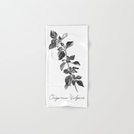 Oregano Botanical Illustration Hand & Bath Towel