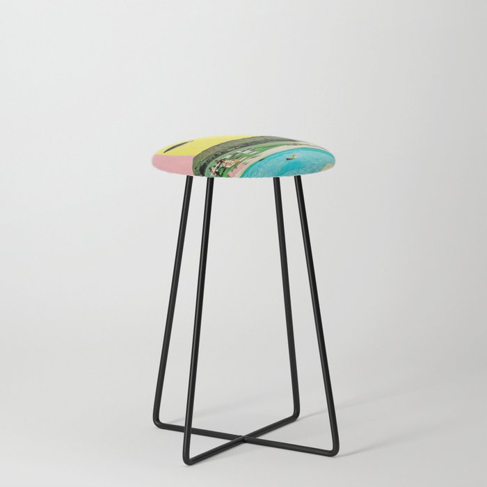 Invasion on vacation UFO in Hawaii Counter Stool