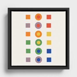 Chevreul Laws of Contrast of Colour, Plate VI, 1860, Remake Framed Canvas