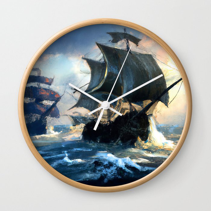 Battle on the High Seas Wall Clock