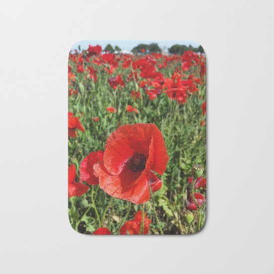 Poppy in a Field 2 Bath Mat