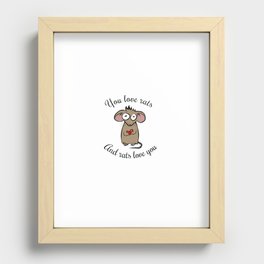 You love rats and rats love you Recessed Framed Print
