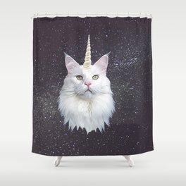 Unicorn Cat Shower Curtain