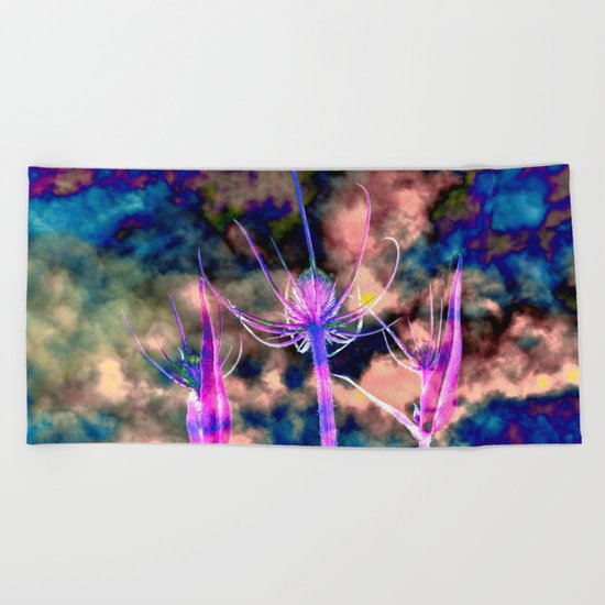 Floral Cloud Drama Beach Towel