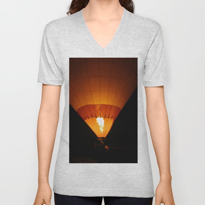 Hot Air Balloon V Neck T Shirt