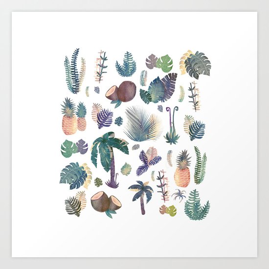 tropical nature pattern!! Art Print