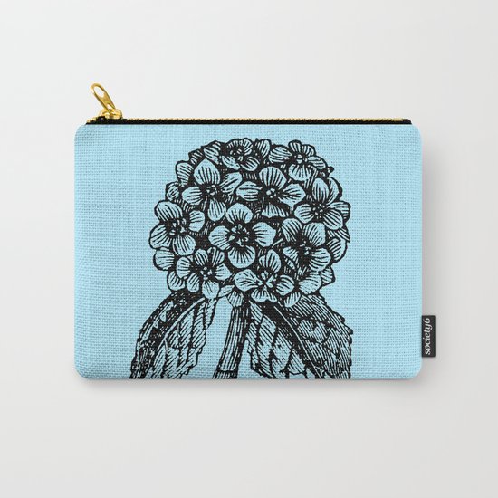 Blue Hydrangea Carry-All Pouch